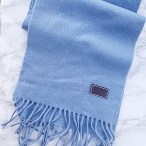 Coach Scarf Light to Medium Blue 90% Lambswool 10% Cashmere